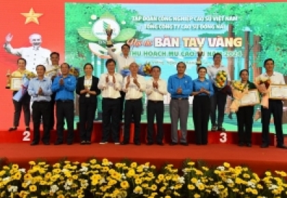 Nông trường An Viễng giải nhất Hội thi Bàn tay vàng thu hoạch mủ Tổng Công ty Cao su Đồng Nai