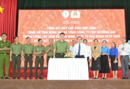 Cao su Đồng Nai ký kết quy chế phối hợp với Công an tỉnh giai đoạn 2024 – 2029